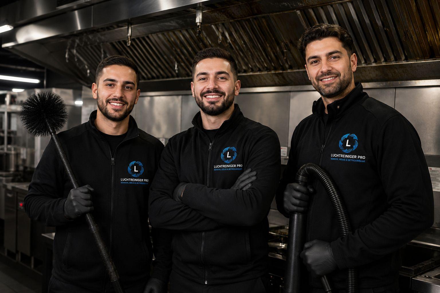 Team van Luchtreiniger Pro Horeca in een professionele keukenomgeving.